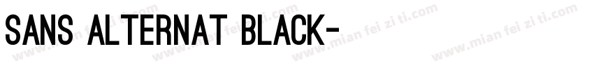 Sans Alternat Black字体转换
